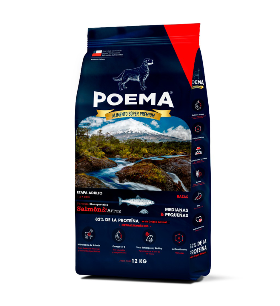 poema adulto salmon alimento de perros adultos monoproteica