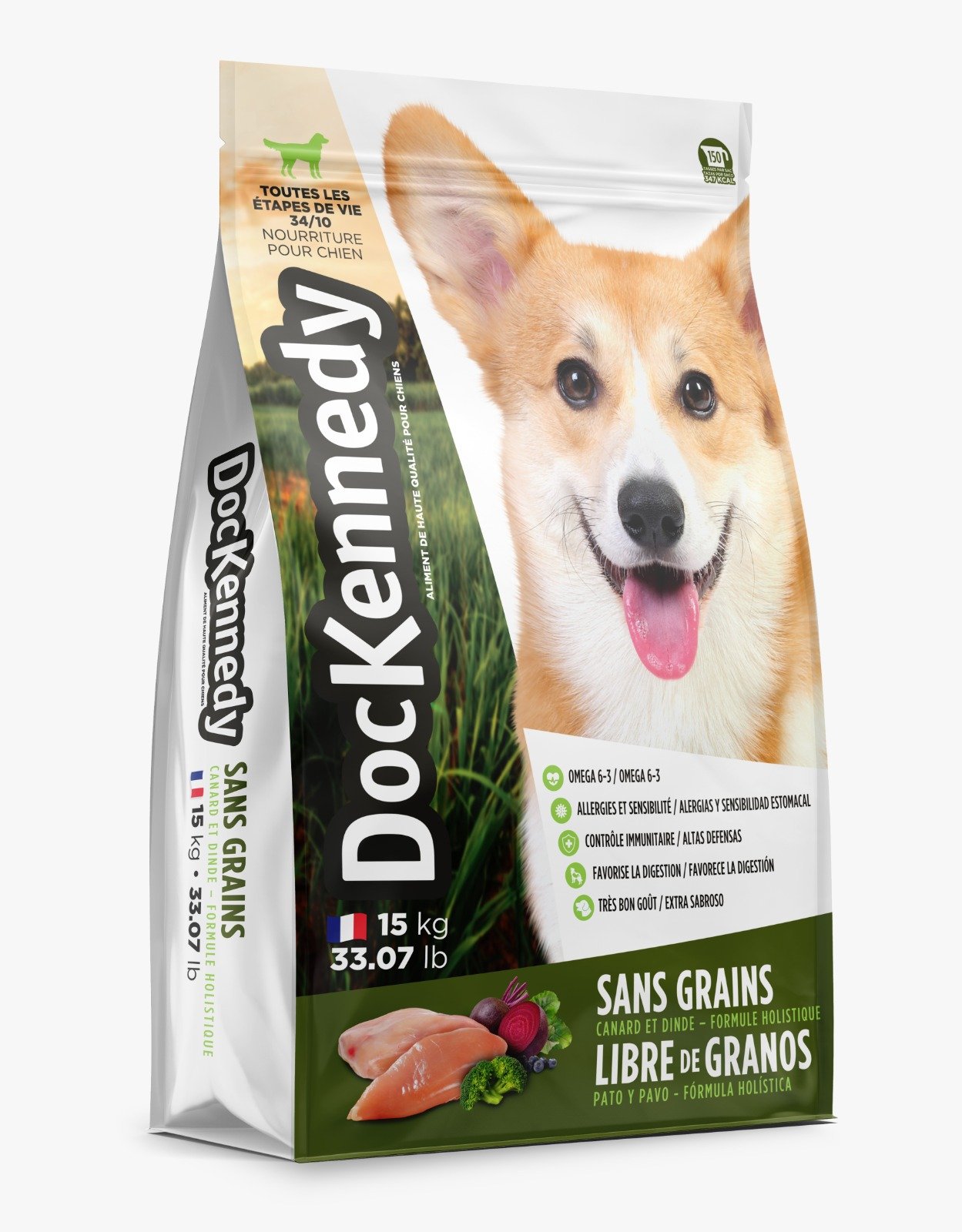 Alimento para Perros Dockennedy sin granos pavo y pato