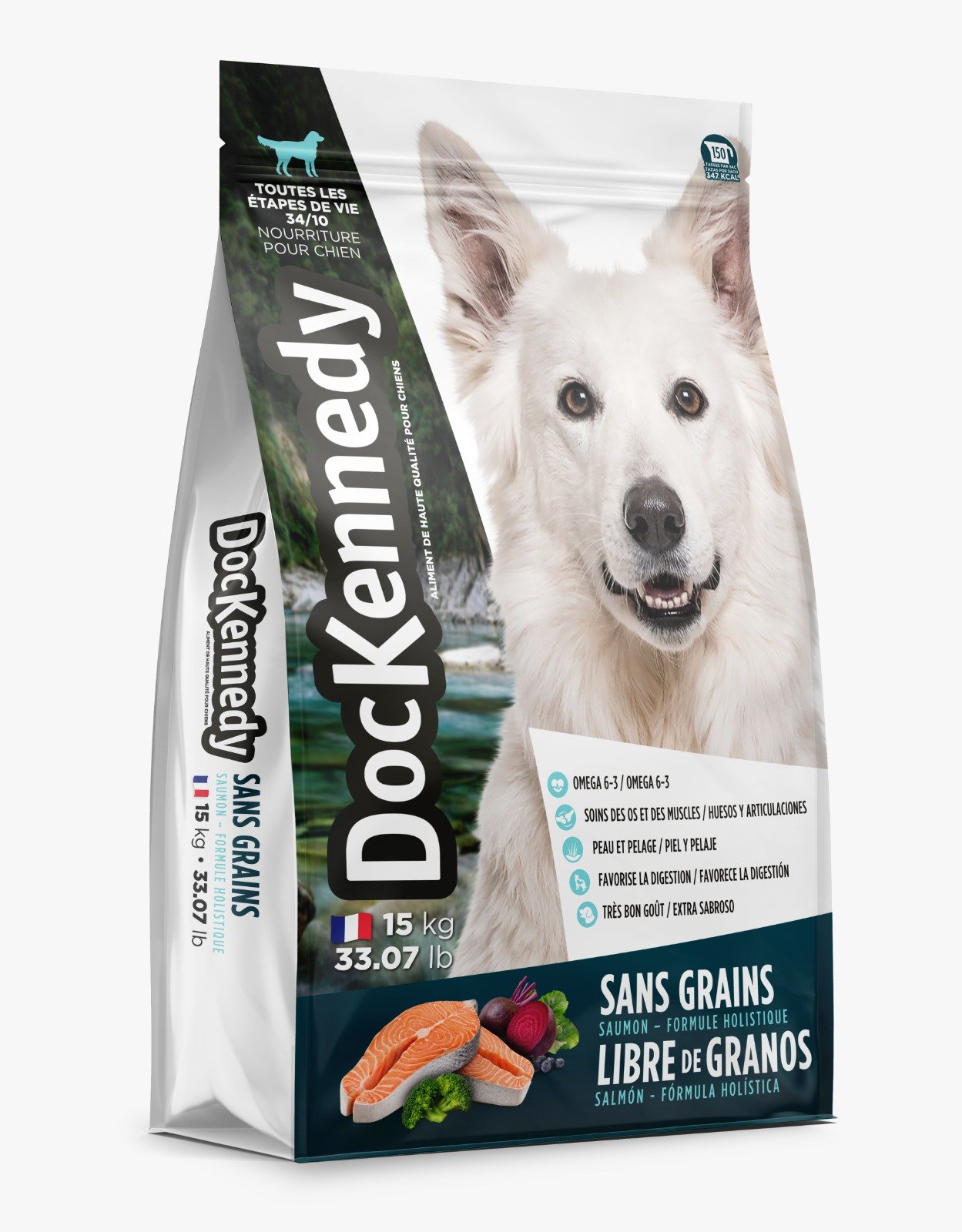 Dockennedy para perros adultos sin granos